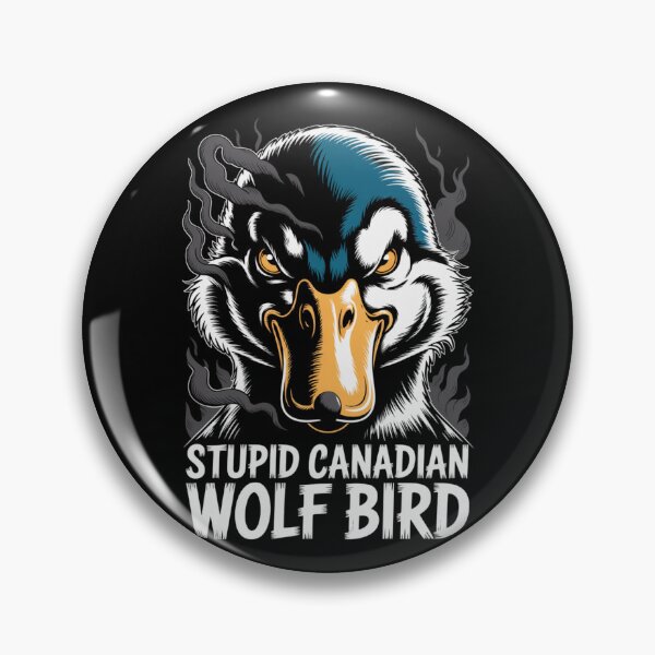 Item preview, Stupid Canadian Wolf Bird - Intense Teal Orange Smoke Portrait Design designed and sold by DarylWelsh2024.