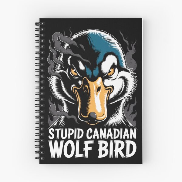 Item preview, Stupid Canadian Wolf Bird - Intense Teal Orange Smoke Portrait Design designed and sold by DarylWelsh2024.