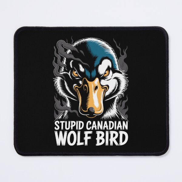 Item preview, Stupid Canadian Wolf Bird - Intense Teal Orange Smoke Portrait Design designed and sold by DarylWelsh2024.