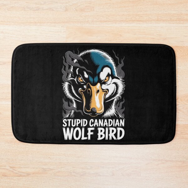 Item preview, Stupid Canadian Wolf Bird - Intense Teal Orange Smoke Portrait Design designed and sold by DarylWelsh2024.