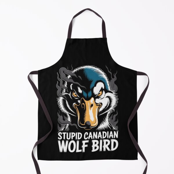 Item preview, Stupid Canadian Wolf Bird - Intense Teal Orange Smoke Portrait Design designed and sold by DarylWelsh2024.