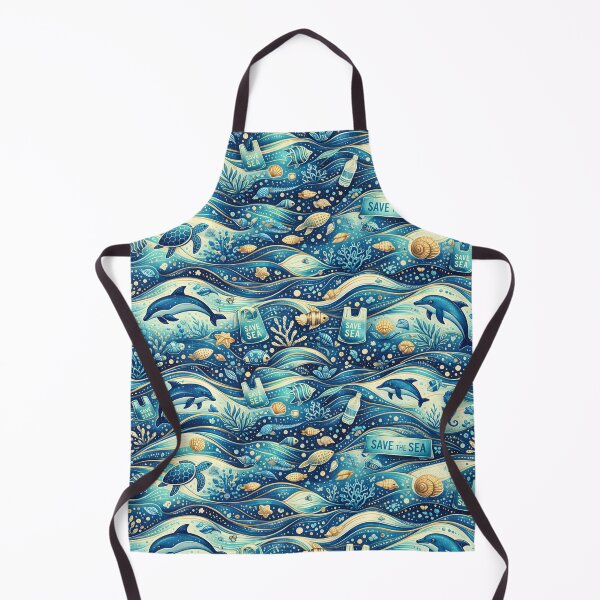 Item preview, Save the Sea Seamless Ocean Pattern designed and sold by CosmoMagiclk.