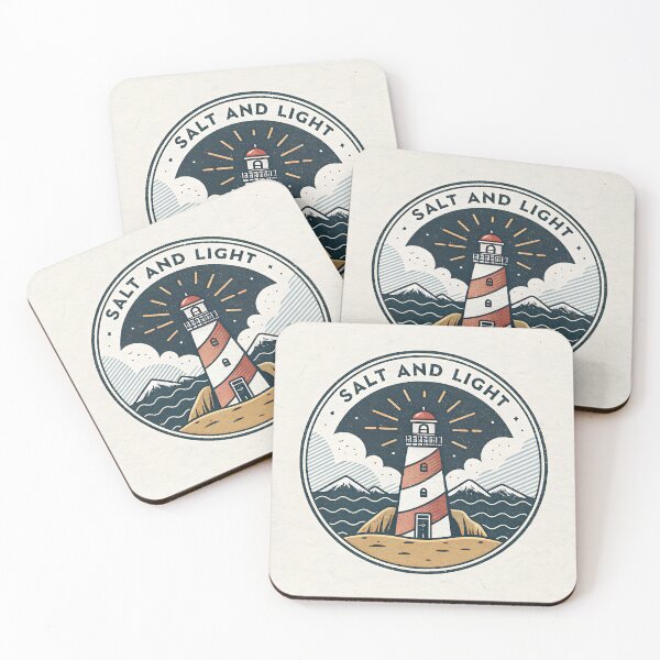 Item preview, Salt and Light Vintage Lighthouse Badge Retro Christian Sticker designed and sold by TJprint.