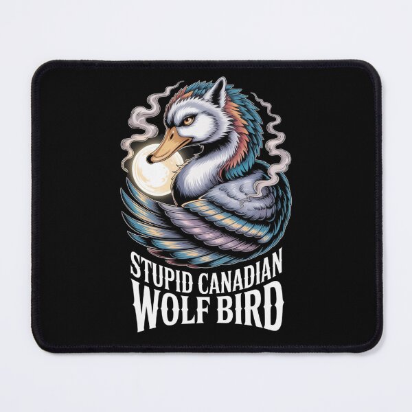 Item preview, Stupid Canadian Wolf Bird - Majestic Teal Orange Moon Phoenix Design designed and sold by DarylWelsh2024.