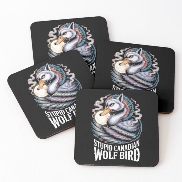 Item preview, Stupid Canadian Wolf Bird - Majestic Teal Orange Moon Phoenix Design designed and sold by DarylWelsh2024.