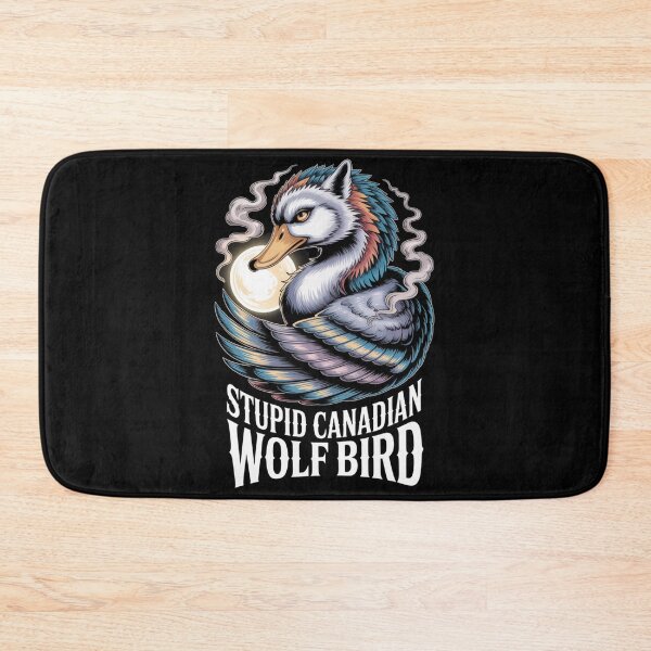 Item preview, Stupid Canadian Wolf Bird - Majestic Teal Orange Moon Phoenix Design designed and sold by DarylWelsh2024.