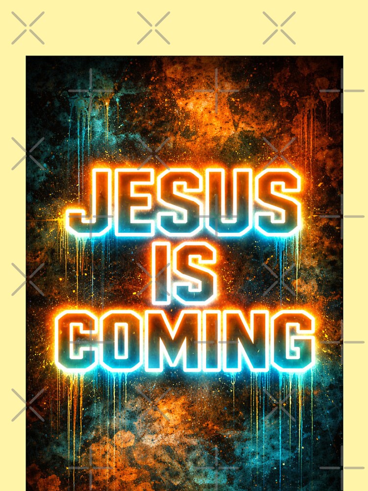 Imagen 5 de 5, Funda de iPhone con la obra Jesus Is Coming Neon Glow Message, diseñada y vendida por Holy-Scripture.