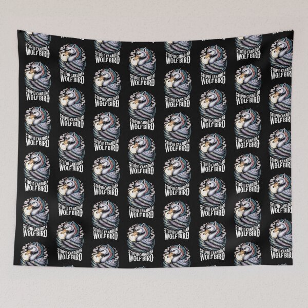 Item preview, Stupid Canadian Wolf Bird - Majestic Teal Orange Moon Phoenix Design designed and sold by DarylWelsh2024.