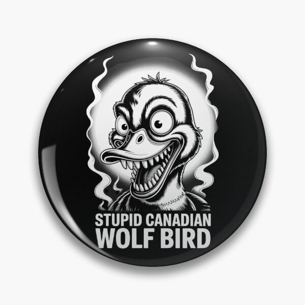 Item preview, Stupid Canadian Wolf Bird - Maniacal Glow Frame Portrait Design designed and sold by DarylWelsh2024.
