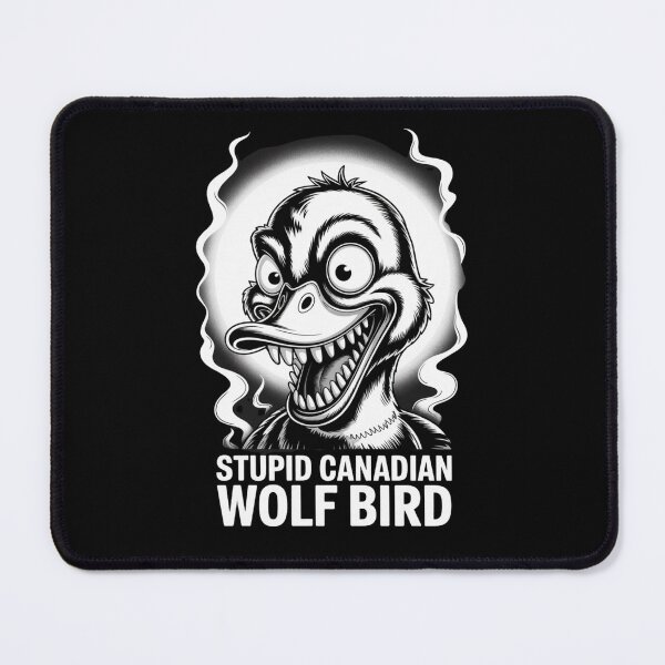 Item preview, Stupid Canadian Wolf Bird - Maniacal Glow Frame Portrait Design designed and sold by DarylWelsh2024.