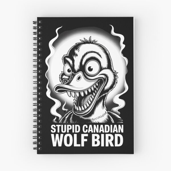 Item preview, Stupid Canadian Wolf Bird - Maniacal Glow Frame Portrait Design designed and sold by DarylWelsh2024.