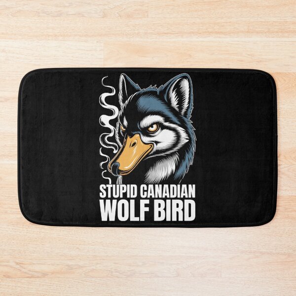 Item preview, Stupid Canadian Wolf Bird - Cool Blue Orange Side Profile Design designed and sold by DarylWelsh2024.