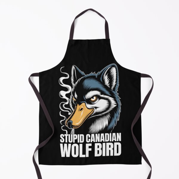 Item preview, Stupid Canadian Wolf Bird - Cool Blue Orange Side Profile Design designed and sold by DarylWelsh2024.