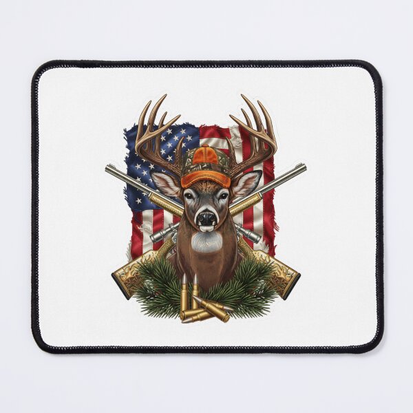 Item preview, American Hunter Whitetail Buck - 3D Velvet Embroidery Style designed and sold by SHK-Designs.