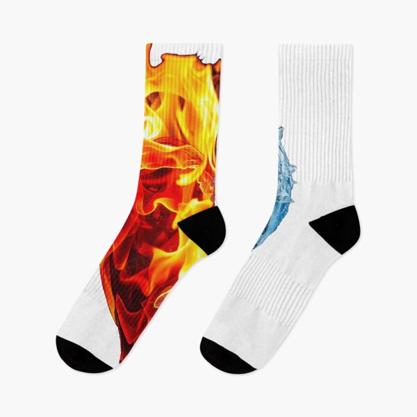 Item preview, Love Is Fire & Ice – Half Fire Half Ice Heart Valentine Design designed and sold by BoldLineDesign.