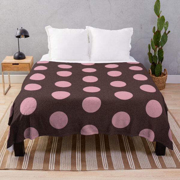 Item preview, Pink Polka Dots on Brown – Soft Retro Pattern designed and sold by zamzan.
