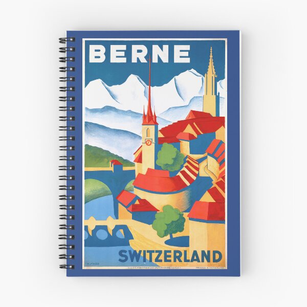 Artikelvorschau, Vintage Bern Schweiz Reiseposter | Art-Deco-Stil | Farbenfroher Stadtbilddruck | Historische Architektur | Kunst der Mitte des 20. Jahrhunderts entworfen und verkauft von artofuniverse.