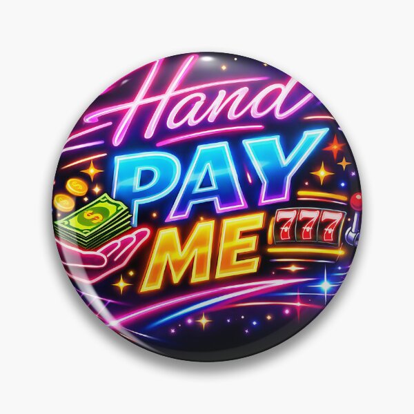 Item preview, Hand Pay Me Neon Sign – Las Vegas Casino 90s Retro Style designed and sold by GlobalBoom.