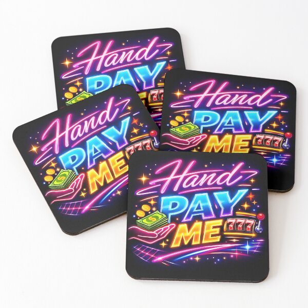 Item preview, Hand Pay Me Neon Sign – Las Vegas Casino 90s Retro Style designed and sold by GlobalBoom.