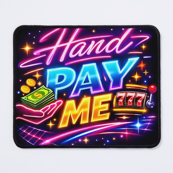 Item preview, Hand Pay Me Neon Sign – Las Vegas Casino 90s Retro Style designed and sold by GlobalBoom.