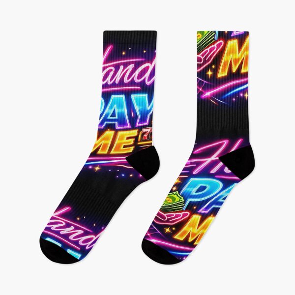 Item preview, Hand Pay Me Neon Sign – Las Vegas Casino 90s Retro Style designed and sold by GlobalBoom.