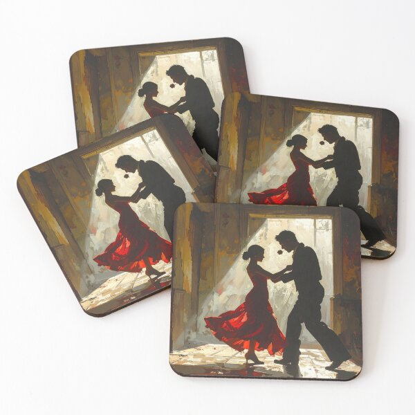 Item preview, Passionate Argentine Tango – Romantic illustration of dance and love designed and sold by Schoenenwald — Art Japonais, Zen & Nature.