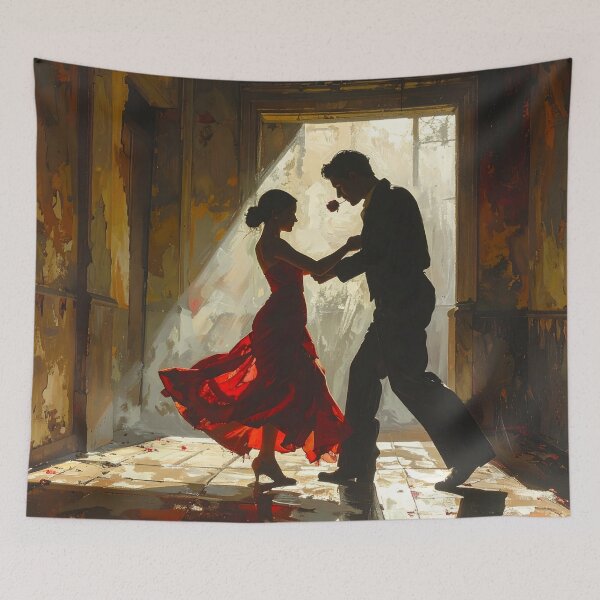 Item preview, Passionate Argentine Tango – Romantic illustration of dance and love designed and sold by Schoenenwald - Illustrations Uniques et Originales.