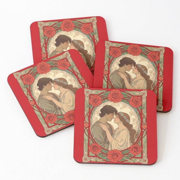 Item preview, Close Enough To Feel Forever Art Nouveau Illustration designed and sold by taiche.