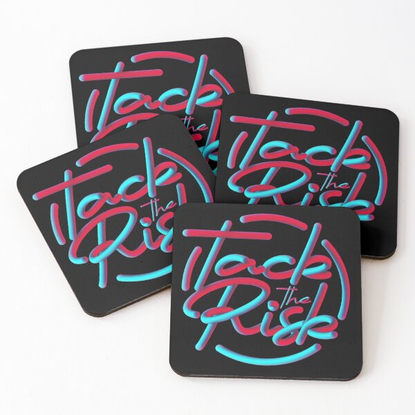 Item preview, Take the Risk – 3D Neon Typography Motivational Art designed and sold by StreetVibe-IND.
