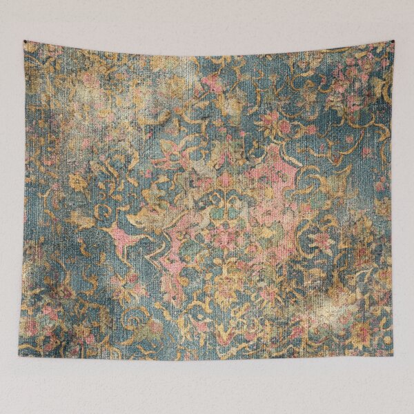Item preview, Silk Chinese Carpet Old World Charm Shabby Pattern designed and sold by GrinGalore.