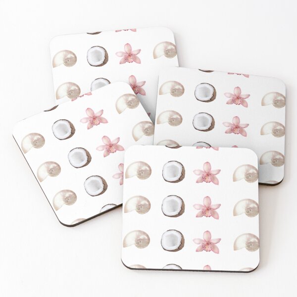 Item preview, shell, coconut, orchid designed and sold by inainart.