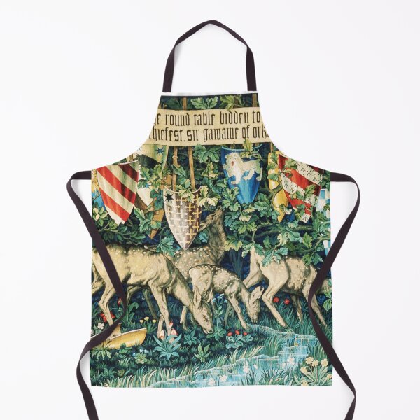 Item preview, Holy Grail Tapestry,Verdure with Deers,and Shields in Green Floral designed and sold by BulganLumini.