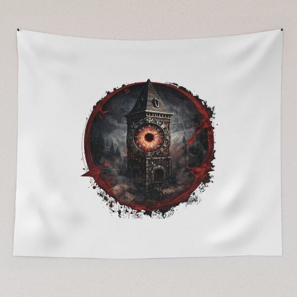 Item preview, A Blood splattered clocktower designed and sold by creative-cub.