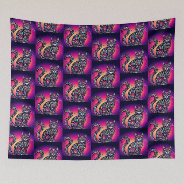 Item preview, Mystic Feline – Abstract Swirl Artwork designed and sold by Dogandesighn.