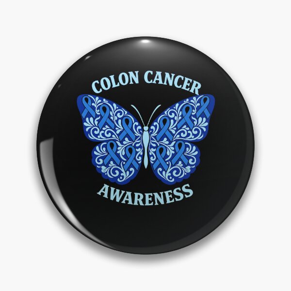 Item preview, Colorectal Colon Cancer Awareness Blue Ribbon Butterfly designed and sold by clothesy7.