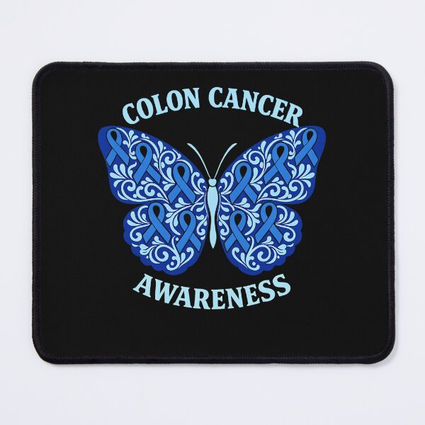 Item preview, Colorectal Colon Cancer Awareness Blue Ribbon Butterfly designed and sold by clothesy7.