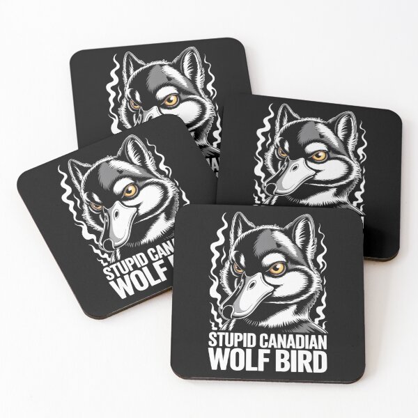 Item preview, Stupid Canadian Wolf Bird - Intense Smoke Frame Close-Up Design designed and sold by DarylWelsh2024.