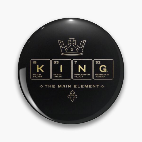 Item preview, KING Periodic Table Design – The Main Element Minimalist Royal Art designed and sold by Feminine Energy Studio .
