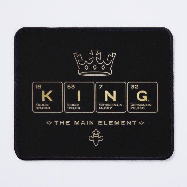 Item preview, KING Periodic Table Design – The Main Element Minimalist Royal Art designed and sold by Feminine Energy Studio .