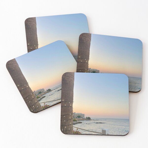 Item preview, Seaside Café at Sunset with Ocean View designed and sold by MatthewHeights.