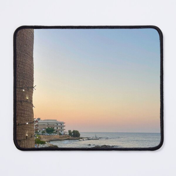 Item preview, Seaside Café at Sunset with Ocean View designed and sold by MatthewHeights.