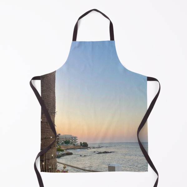 Item preview, Seaside Café at Sunset with Ocean View designed and sold by MatthewHeights.