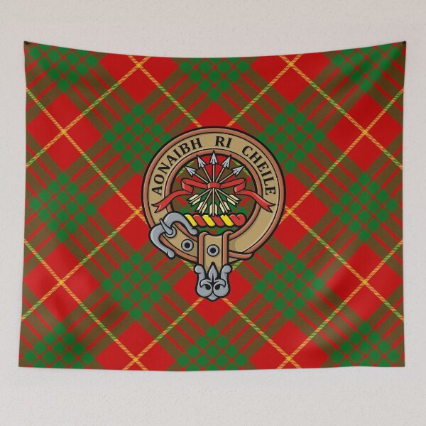 Item preview, Clan Cameron Crest over Tartan designed and sold by sifis.