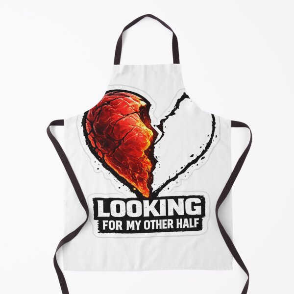 Item preview, Looking For My Other Half – Half Heart Valentine Design designed and sold by BoldLineDesign.