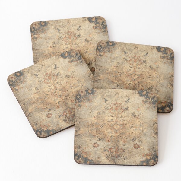 Item preview, Silk Chinese Sand Carpet Old World Charm Pattern designed and sold by GrinGalore.
