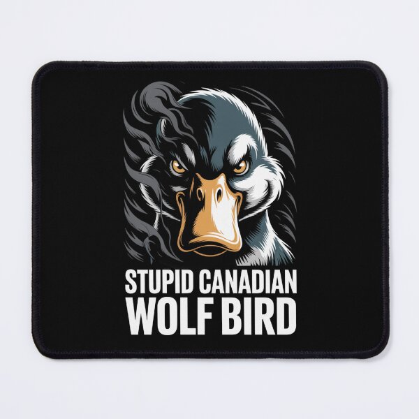 Item preview, Stupid Canadian Wolf Bird - Dark Teal Orange Smoke Portrait Design designed and sold by DarylWelsh2024.