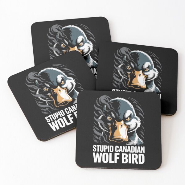 Item preview, Stupid Canadian Wolf Bird - Dark Teal Orange Smoke Portrait Design designed and sold by DarylWelsh2024.