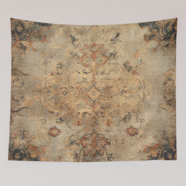 Item preview, Silk Chinese Sand Carpet Old World Charm Pattern designed and sold by GrinGalore.