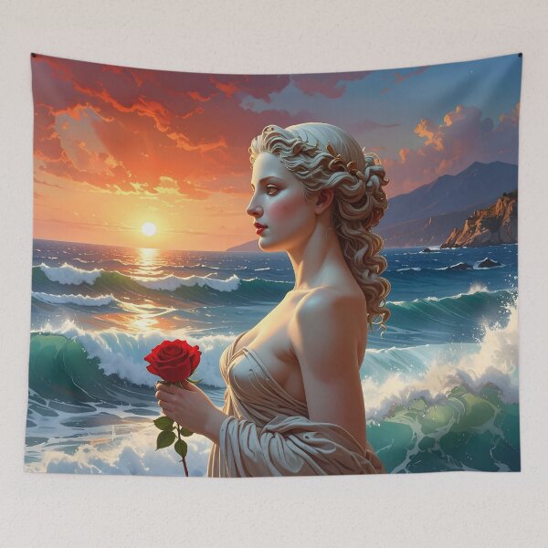 Item preview, Aphrodite mythological art – Romantic illustration of the Greek goddess designed and sold by Schoenenwald - Illustrations Uniques et Originales.