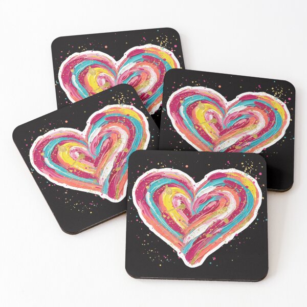 Item preview, Valentines Day Heart, Colorful Brushstroke Valentines, Retro Valentine, Girls Valentine, Valentine Design designed and sold by DesignDenDo ⭐⭐⭐⭐⭐.